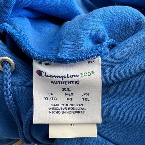 Extra Large Blue AEPI Hoodie with Yellow Lettering - Picture 2 of 3